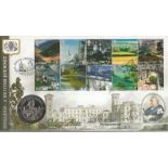 Prunella Scales CBE signed England - A British Journey coin cover. Benham official FDC PNC, with