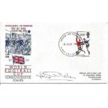 Jack Charlton signed World Football Cup FDC. 18/8/66 Harrow and Wembley postmark. Good Condition. We