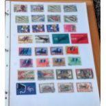 Worldwide stamp collection in quality mustard ring binder 32 album pages of stamps from countries