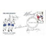 Bobby Moore, Sir Alf Ramsey, Alan Ball and Bobby Charlton signed 1966 England winners FDC with