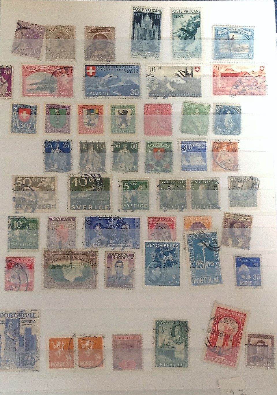 GB and Commonwealth Stamp collection high value in Black Stock book. Range of countries covered