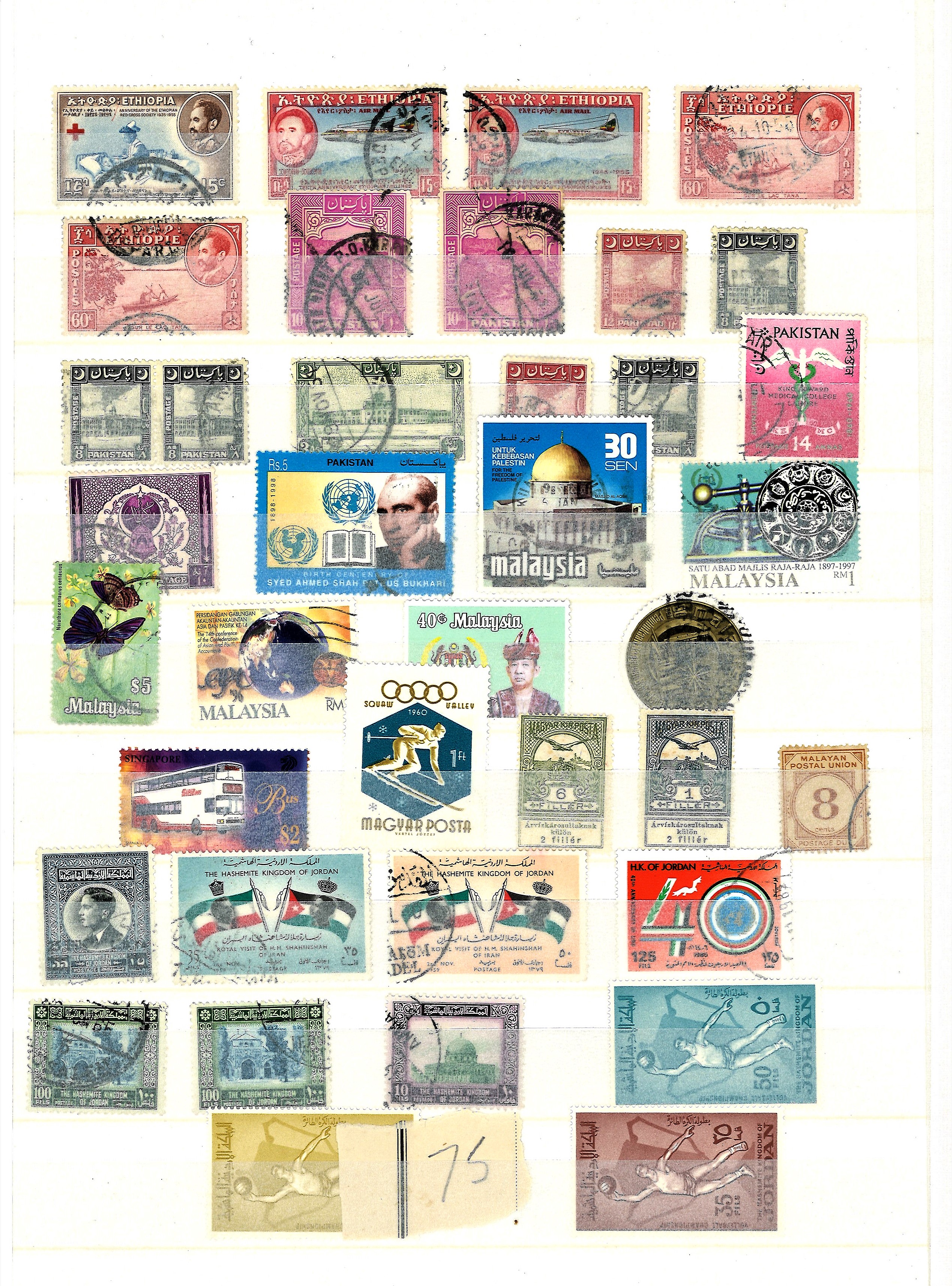 Worldwide high value stamp collection in black stock book countries include USA, Czechoslovakia, - Image 6 of 8