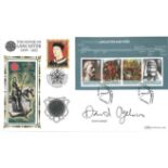 David Oyelowo signed The House of Lancaster coin cover. Benham official FDC PNC, with Silver Half