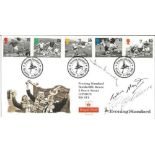 Tom Finney, John Haynes and Nat Lofthouse signed football FDC. 14/5/96 Wembley postmark. Good