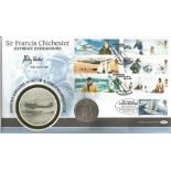 Polly Vacher signed Sir Francis Chichester Extreme Endeavours coin Benham official FDC PNC. 1 half-