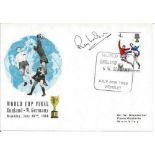 Ray Wilson signed World cup final football FDC. 30/7/66 Wembley postmark. Good Condition. We combine