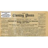 Vintage News collection including Edinburgh Gazette Newspaper date 9th Feb 1847 and Guernsey Evening