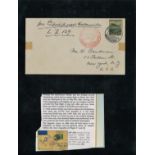 German Airship LZ129 Sieger 406c 243 Hindenburg 1st America flight FDC Back stamped 9. 5. 36 New