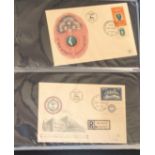 Israel FDC collection. 50 covers. Full tabs and miniature sheets. Includes 13/5/52 American