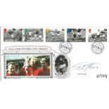 Geoff Hurst signed England World Cup Heroes football FDC. 14/5/96 London E1 postmark. Good