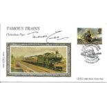 Terence Cuneo signed Famous Trains - Cheltenham Flyer Benham small silk cover. Good Condition. We