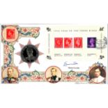 Edward Fox OBE signed 1936 The Year of Three Kings coin cover. Benham official FDC PNC, with2006