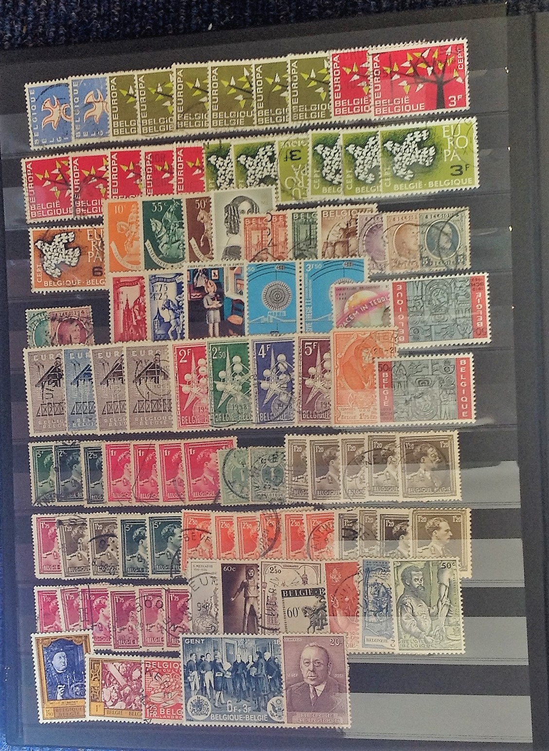 Large stamp collection in blue stock book. Assortment of mint and used. Includes stamps from - Image 2 of 6