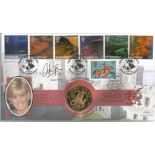 Catrin Finch signed Wales A British Journey Diana The People's Princess coin FDC PNC official Benham