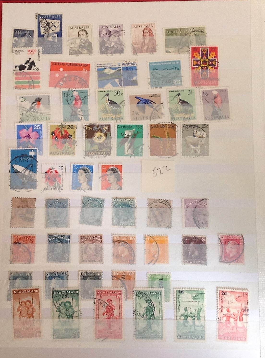 British Commonwealth stamp collection in red stockbook. Mint and used a lot prior to 1945. - Image 4 of 6