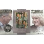Gyles Brandreth signed The Royal Wedding coin FDC PNC. 1 British Virgin Islands crown coin inset.