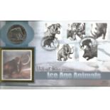Dr Michael Dixon signed Ice Age Animals coin cover. Benham official FDC PNC, with 1994 Isle of Man