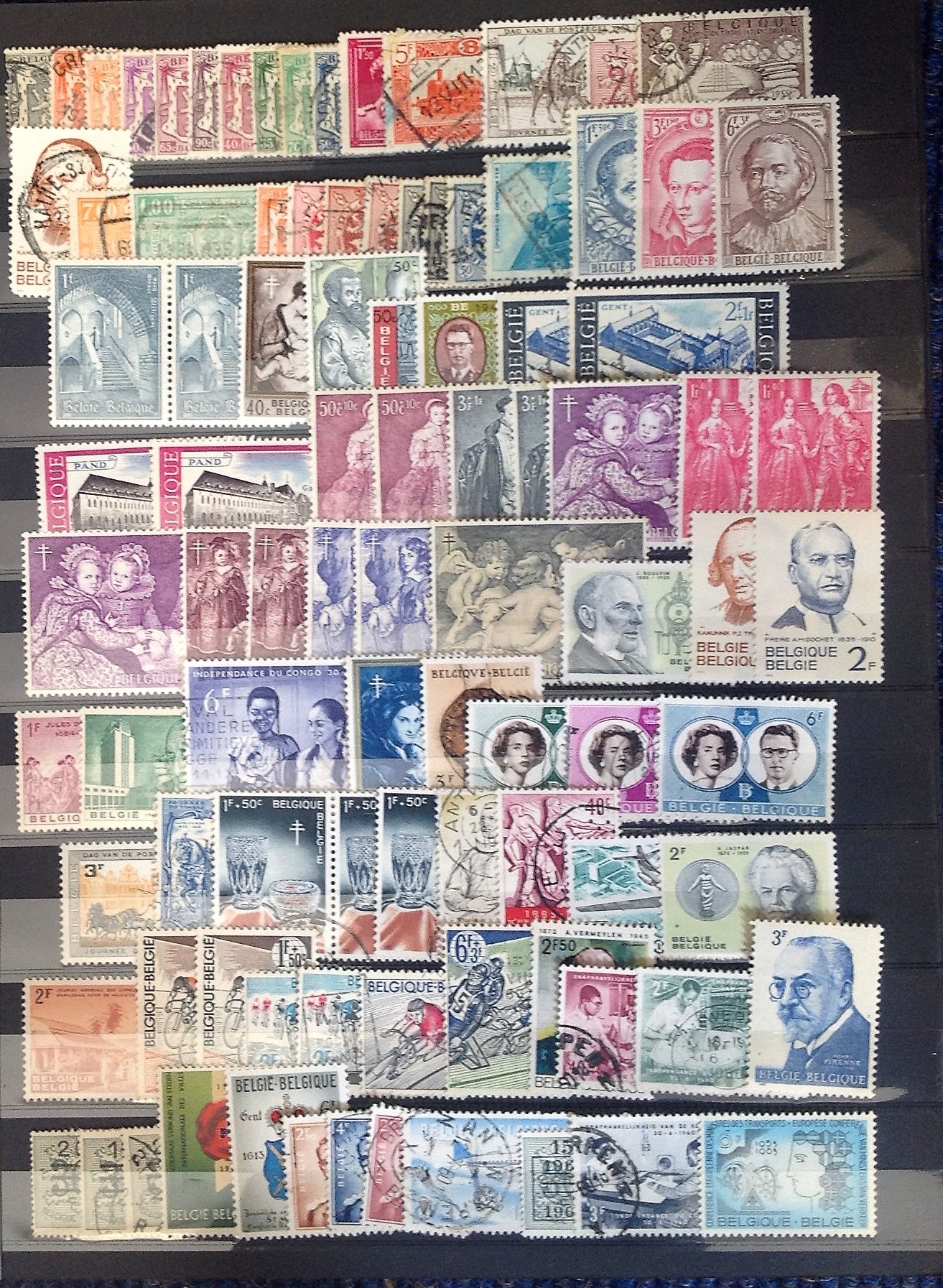 Large stamp collection in blue stock book. Assortment of mint and used. Includes stamps from - Image 3 of 6