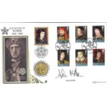Aidan McArdle signed The House of York coin cover. Benham official FDC PNC, with Gold Angel coin