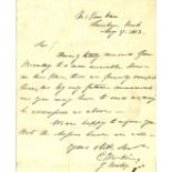 GB Postal History ALS letter dated 17/5/1813 Lewisham Kent /South Cove Yorkshire various postal