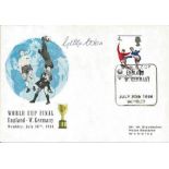 George Cohen signed World cup final football FDC. 30/7/66 Wembley postmark. Good Condition. We