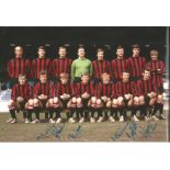 Manchester City, Signed 12" X 8" Football Photo Depicting The 1969 FA Cup Final Squad Posing For