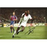 Marcel Desailly signed 12x8 colour photo. retired French footballer, who played as a centre-back