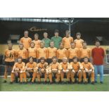 Wolverhampton, Signed 12" X 8" Football Photo Depicting Wolves Squad Of Players Posing For