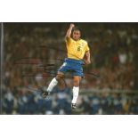 Roberto Carlos signed 12x8 colour photo. Brazilian retired professional footballer. Good