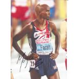 Mo Farah signed 12x8 colour photo. Good Condition. All signed pieces come with a Certifcate of