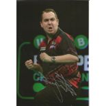 Kim Huybrechts signed 12x8 colour photo. Belgian professional darts player currently playing in