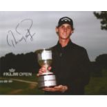 Thomas Pieters signed 10x8 colour photo. Belgian professional golfer who currently plays on the