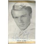 Adam Faith Singer & Actor Signed Vintage 1960s Parlophone Promo Photo. Good Condition. All signed