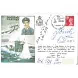 Karl Donitz and Uboat commanders Otto Kretschmer, Reinhard Suren, Eric Topp signed 1978 Sqn Ldr