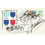 Maradona and Platini signed FDC. Good Condition. All signed pieces come with a Certificate of