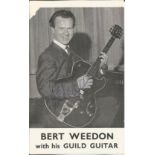 Bert Weedon Guitar Legend Signed Vintage Promo Photo. Good Condition. All signed pieces come with