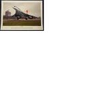 Concorde Limited edition signed print A New Age Begins. Depicting the first scheduled flight, 21st