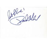 Paula Abdul Singer Signed 4x6 Card. Good Condition. All signed pieces come with a Certificate of