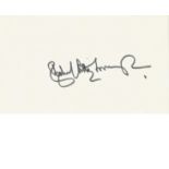 Richard Attenborough signed card. Good Condition. All signed pieces come with a Certificate of