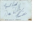 Wee Willie Harris Singer Signed Card. Good Condition. All signed pieces come with a Certificate of