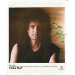 Brian May Queen Guitarist Signed 8x10 Promo Photo. Good Condition. All signed pieces come with a