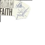 Adam Faith Singer & Actor Signed Cut Page. Good Condition. All signed pieces come with a Certificate