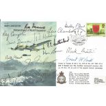 Rare multisigned 617 Sqn WW2 Dambusters Avro Lancaster B30 cover. Fifteen autographs of raid