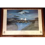 Dambuster World War Two 19x27 framed print titled Operation Chastise by the artist by John Larder