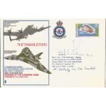 AMC Ralph Cochrane and AVM Satterly signed Avro Lancaster 1972 Dambuster cover. Rare autographs of