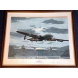 Dambuster World War II 28X34 framed ORIGINAL Water colour titled Second Strike by the artist John