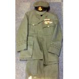 Sqn Ldr Trevor Davies DFC AFC original RAF Uniform and cap DFC was awarded in WW2 awarded with 57