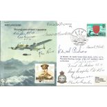 Rare multisigned 617 Sqn WW2 Dambusters and Tirpitz Avro Lancaster B30 cover. Twelve 617 sqn