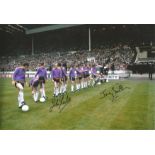 Autographed Newcastle United 1974 Col Photo, Measuring 12" X 8" This Superb Photo Depicts