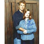 Smallville Cast signed 10 x 8 colour Portrait Photo Signed By Annette Ostiole And John Schneider,